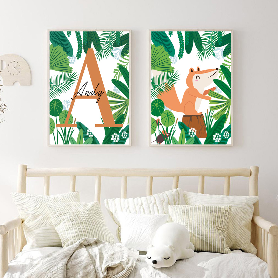 Jungle Safari Nursery Wall Art - Baby Nursery Gender Neutral ulasan dan harga