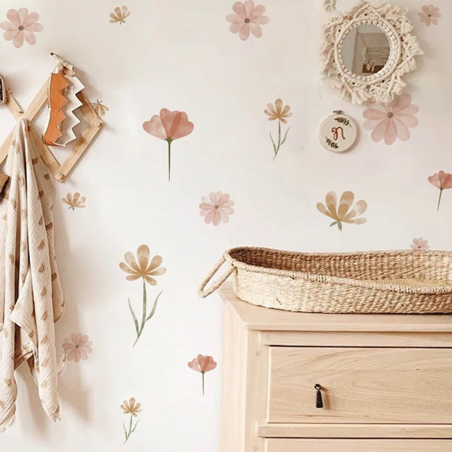 Boho Flowers Wall Stickers Chi - Baby Nursery Stickers ulasan dan harga