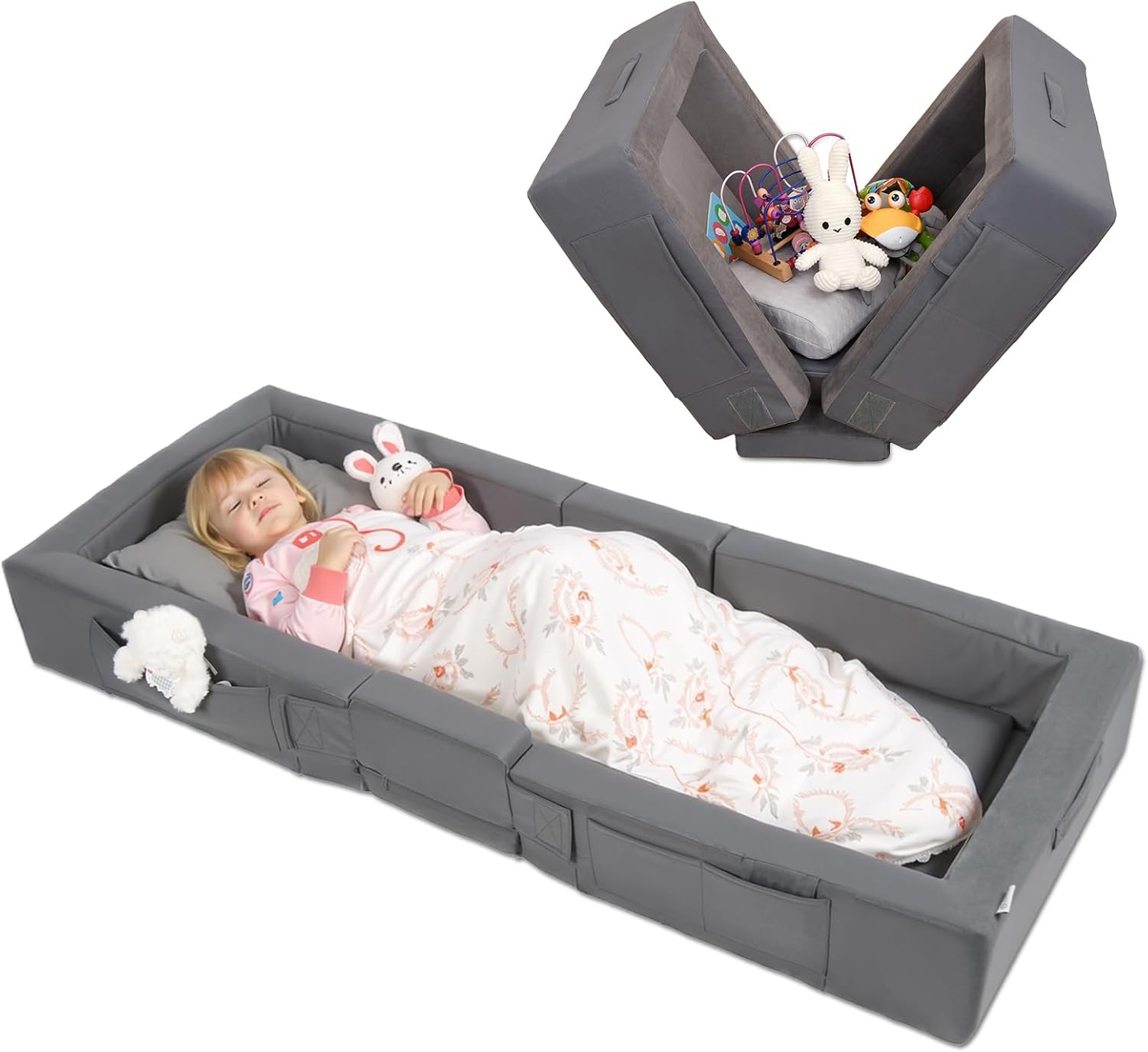 Portable Toddler Floor Bed wit - Bed Rail Toddler ulasan dan harga