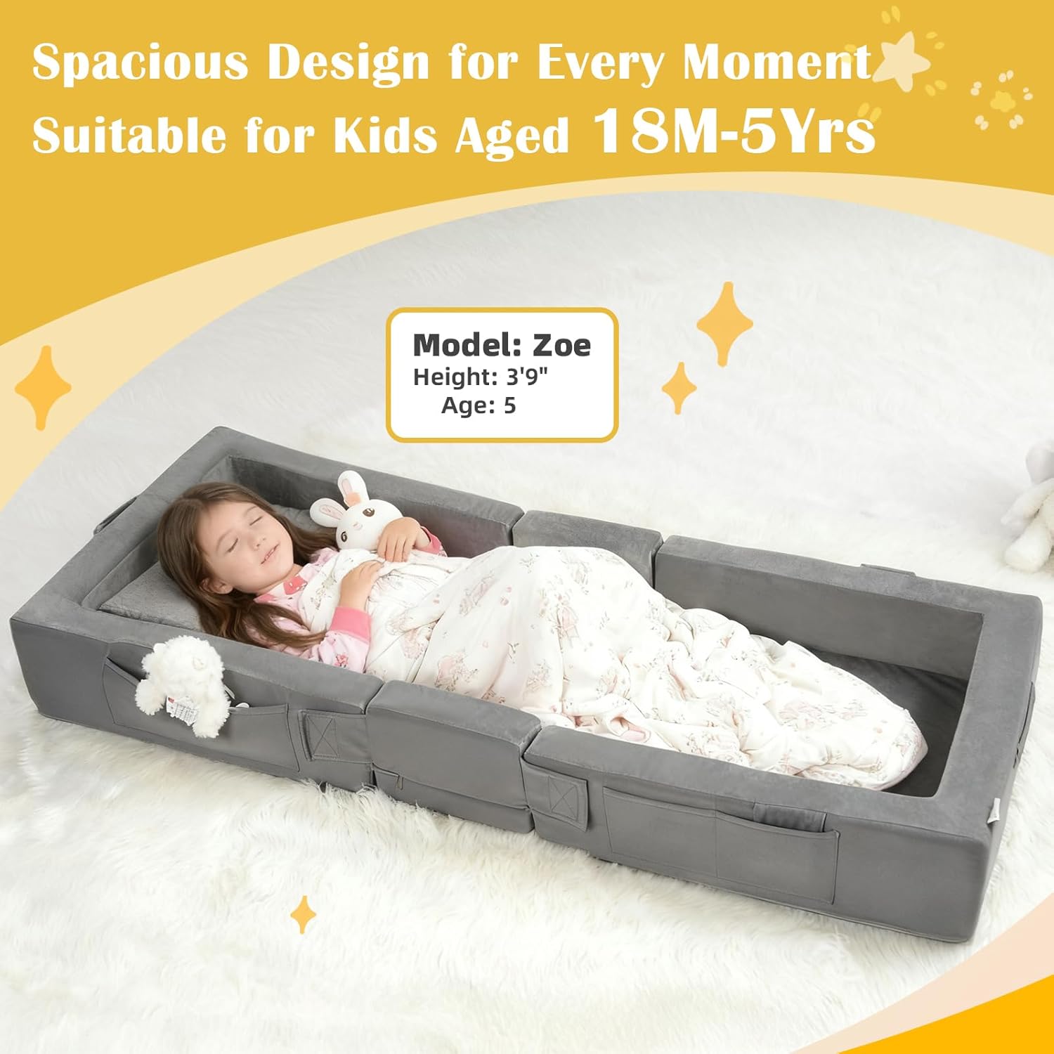 Portable Toddler Floor Bed wit - Bed Rail Toddler ulasan dan harga