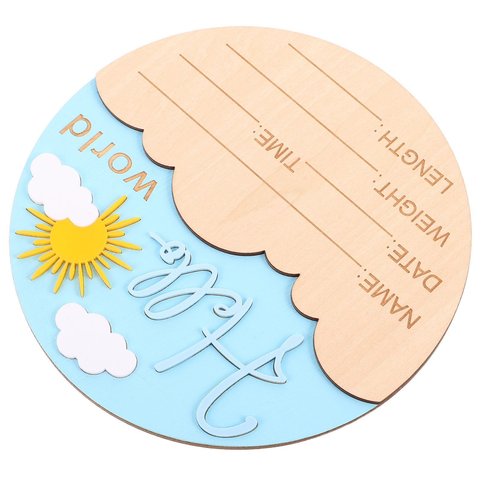 Wooden Newborn Announcement Pl - Baby Nursery Gender Neutral ulasan dan harga