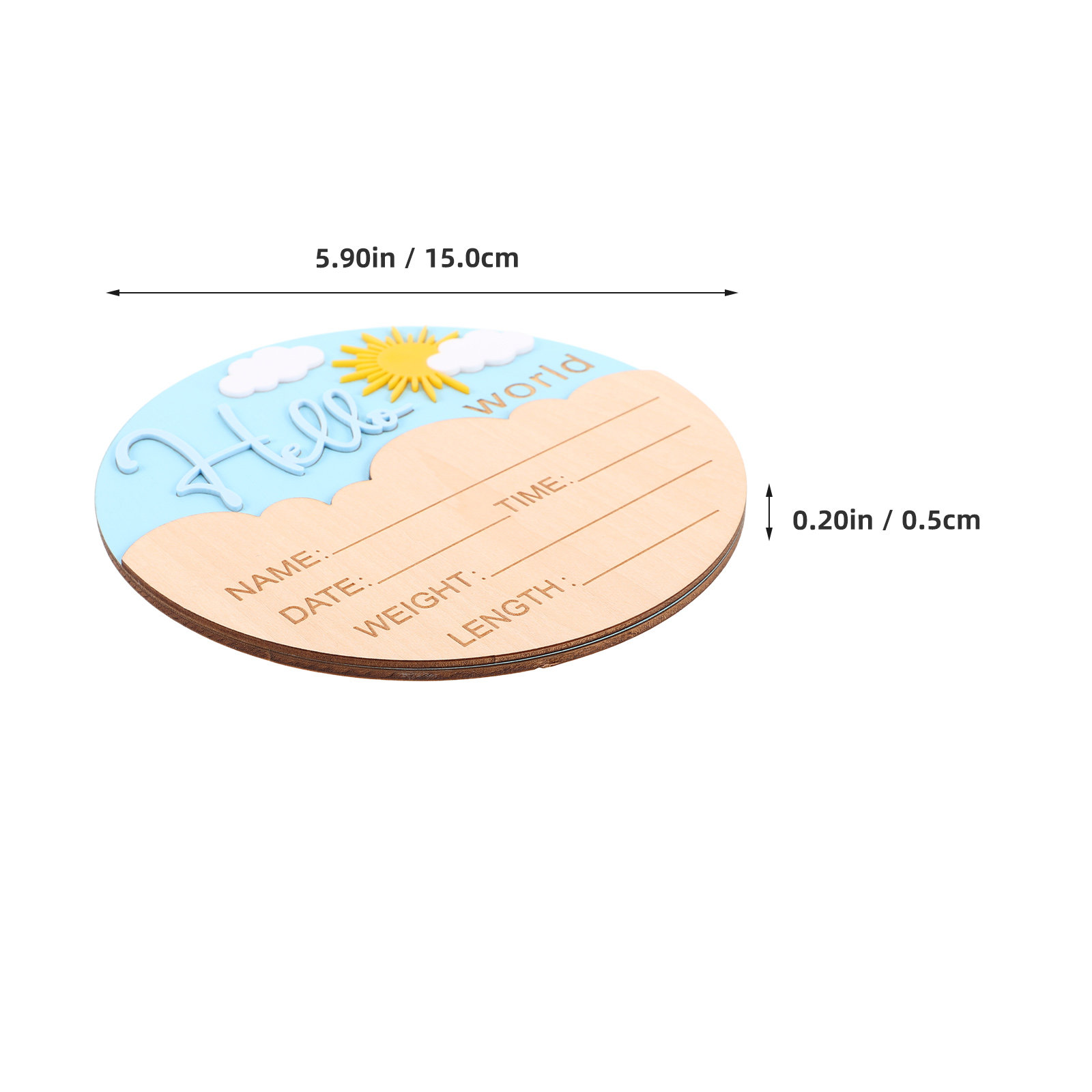 Wooden Newborn Announcement Pl - Baby Nursery Gender Neutral ulasan dan harga