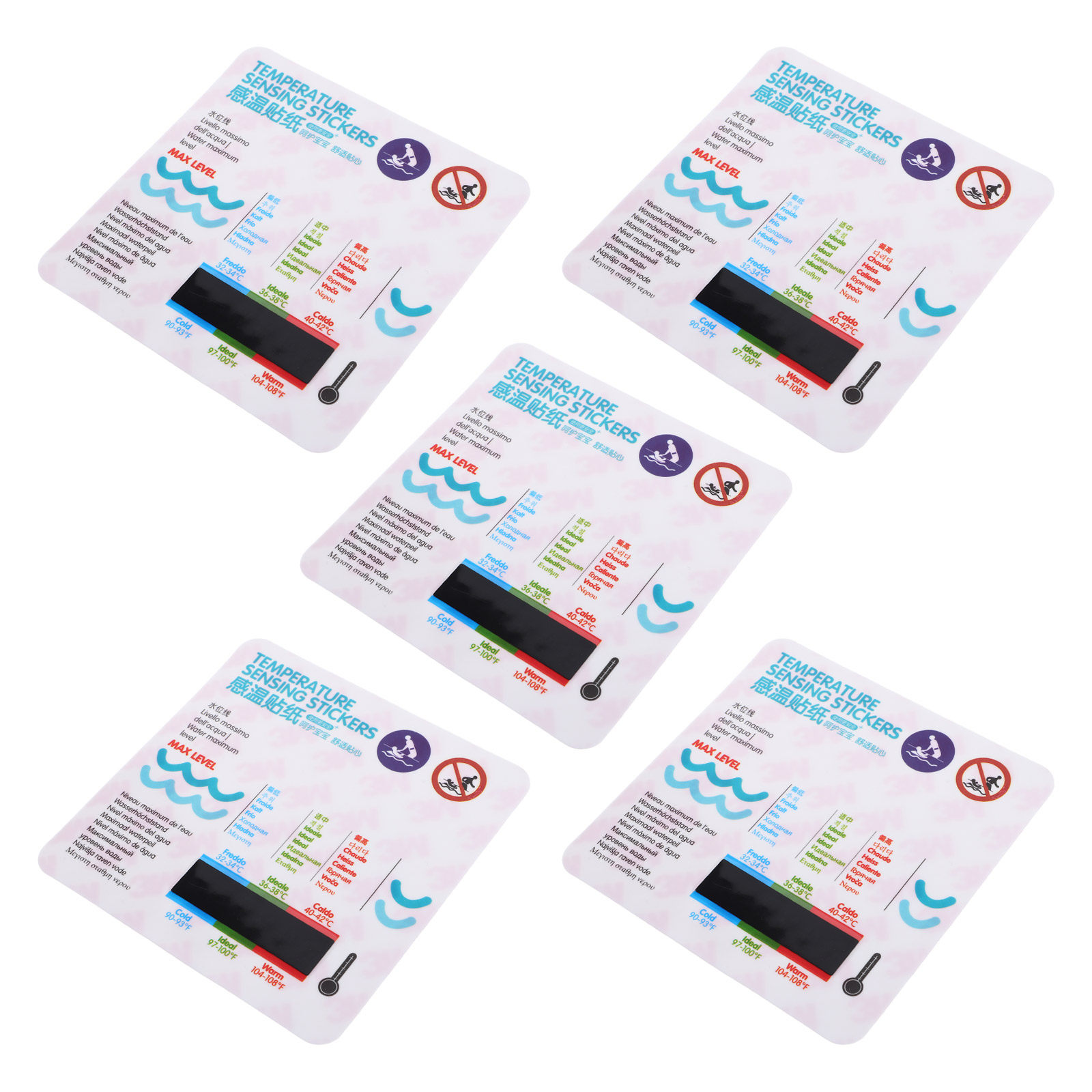 5Pcs Baby Bath Thermometer Sti - Baby Nursery Stickers ulasan dan harga