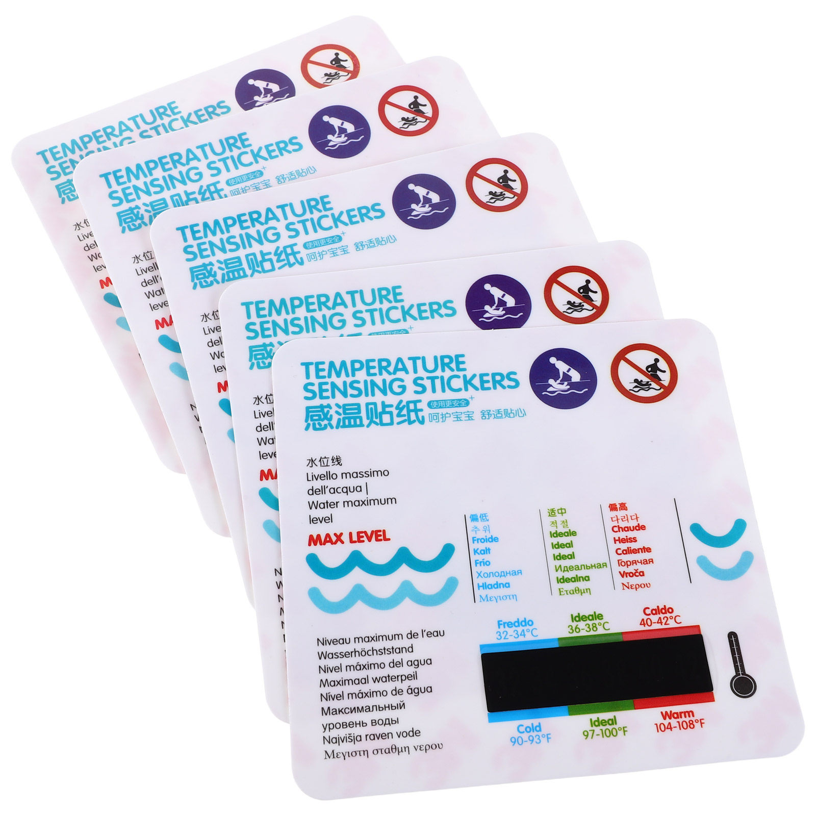 5Pcs Baby Bath Thermometer Sti - Baby Nursery Stickers ulasan dan harga