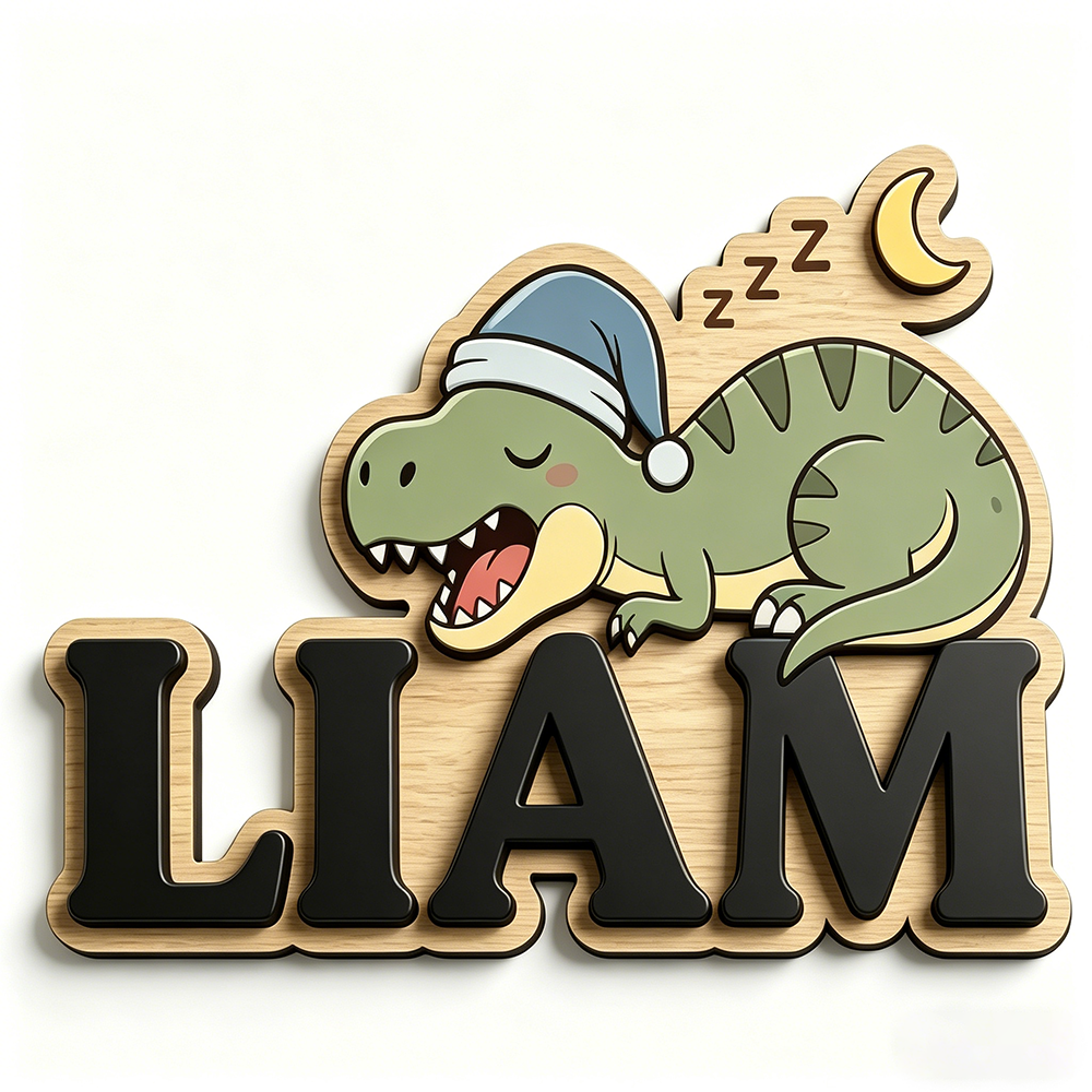 Personalized Sleepy Dinosaur N - Baby Nursery Name ulasan dan harga