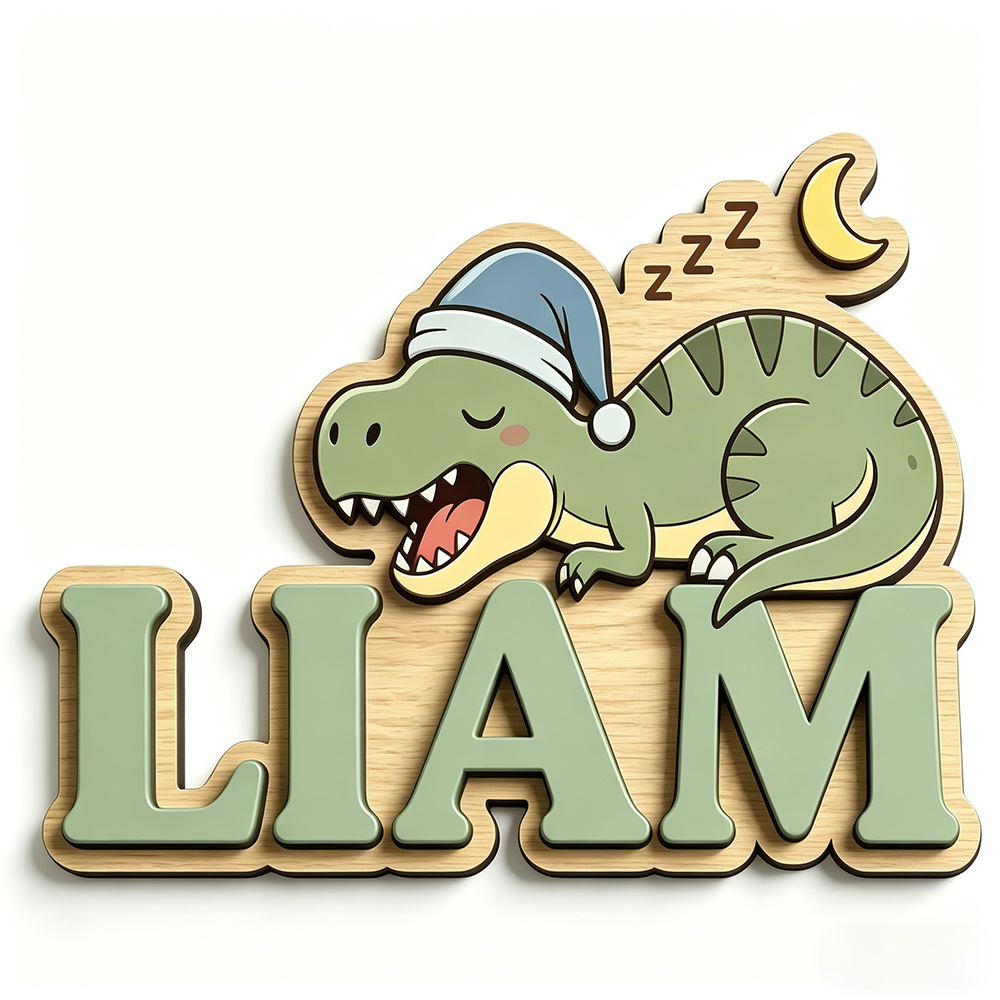 Personalized Sleepy Dinosaur N - Baby Nursery Name ulasan dan harga