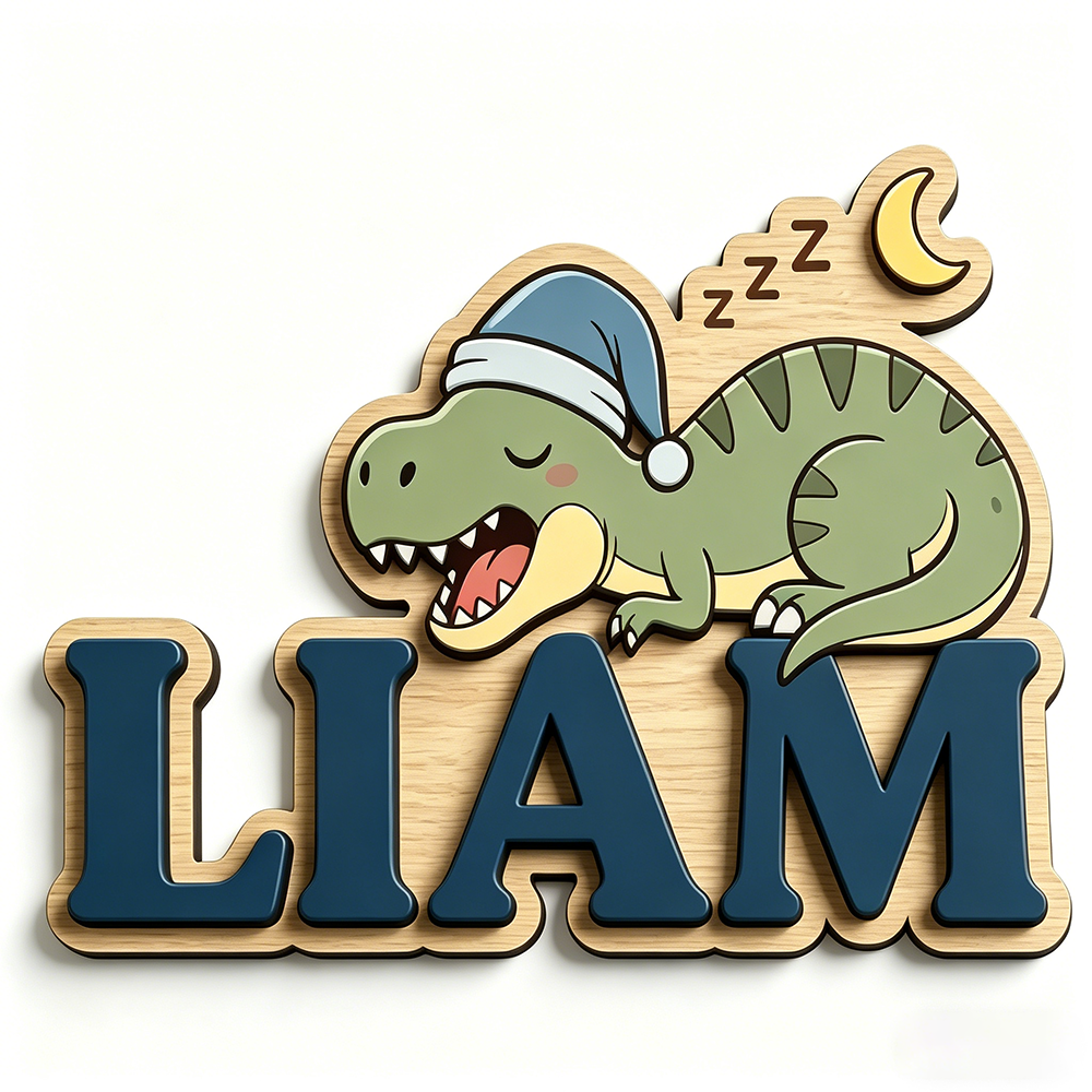 Personalized Sleepy Dinosaur N - Baby Nursery Name ulasan dan harga