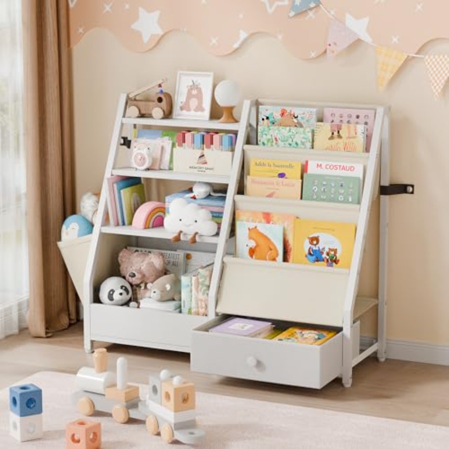 Bookshelf and Toy Storage - Bo - Baby Nursery Books ulasan dan harga