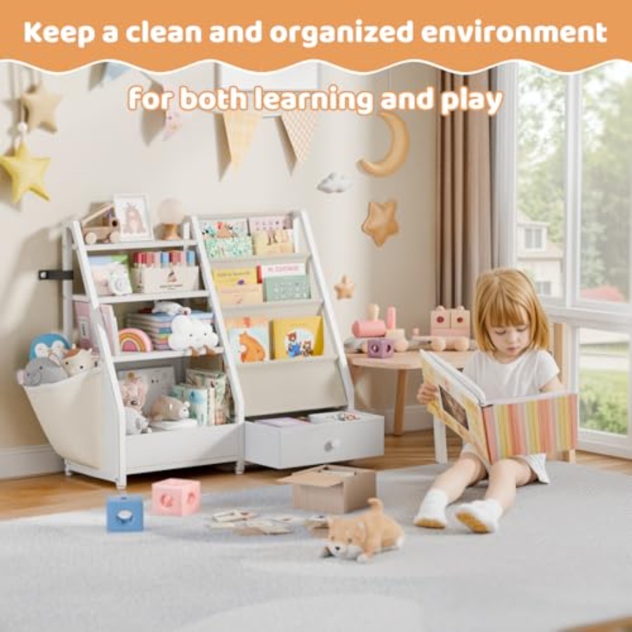 Bookshelf and Toy Storage - Bo - Baby Nursery Books ulasan dan harga