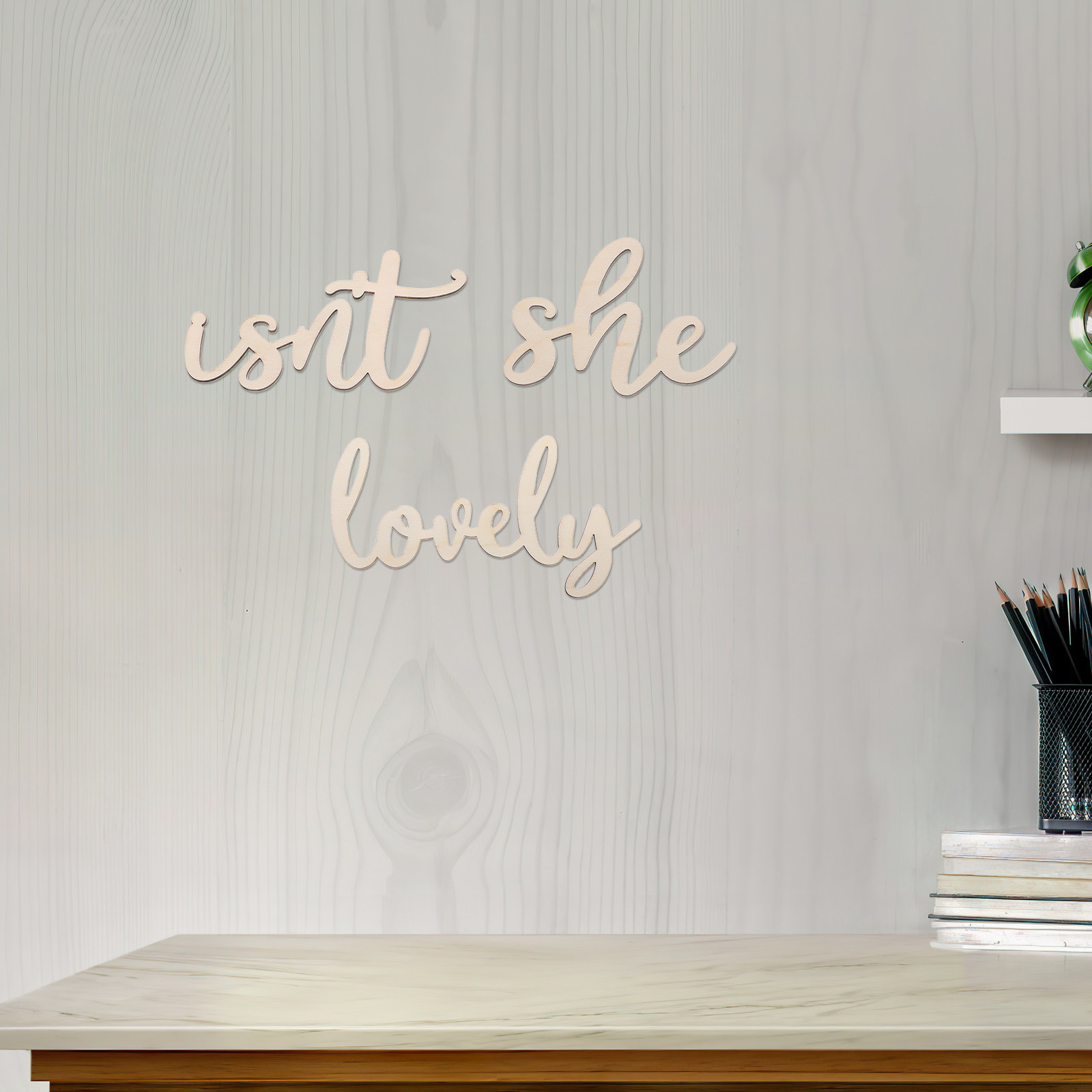 Isn't She Lovely Wooden Wall S - Baby Nursery Wall Stickers ulasan dan harga