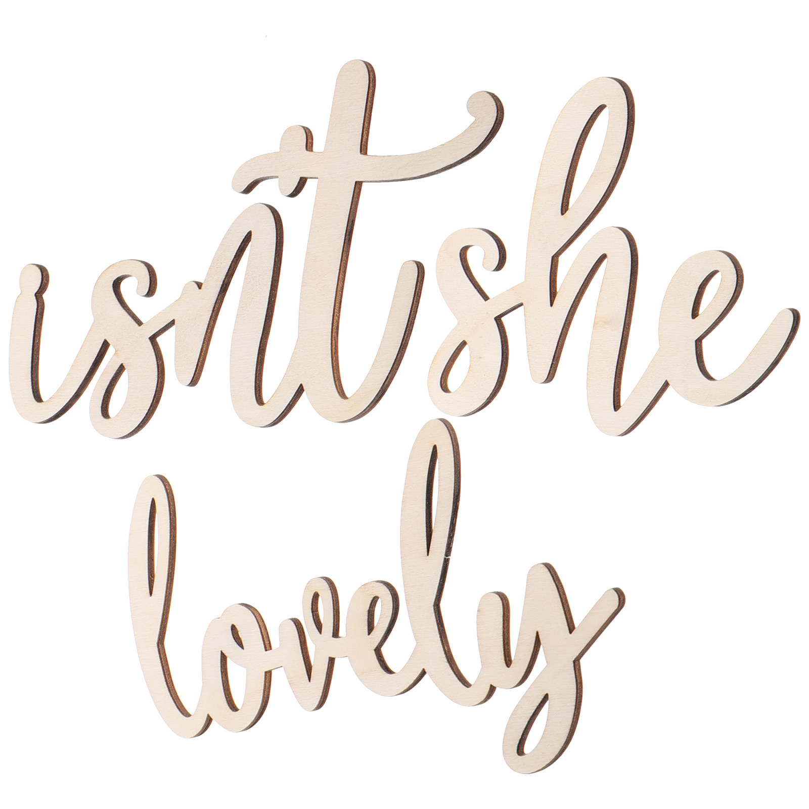 Isn't She Lovely Wooden Wall S - Baby Nursery Wall Stickers ulasan dan harga