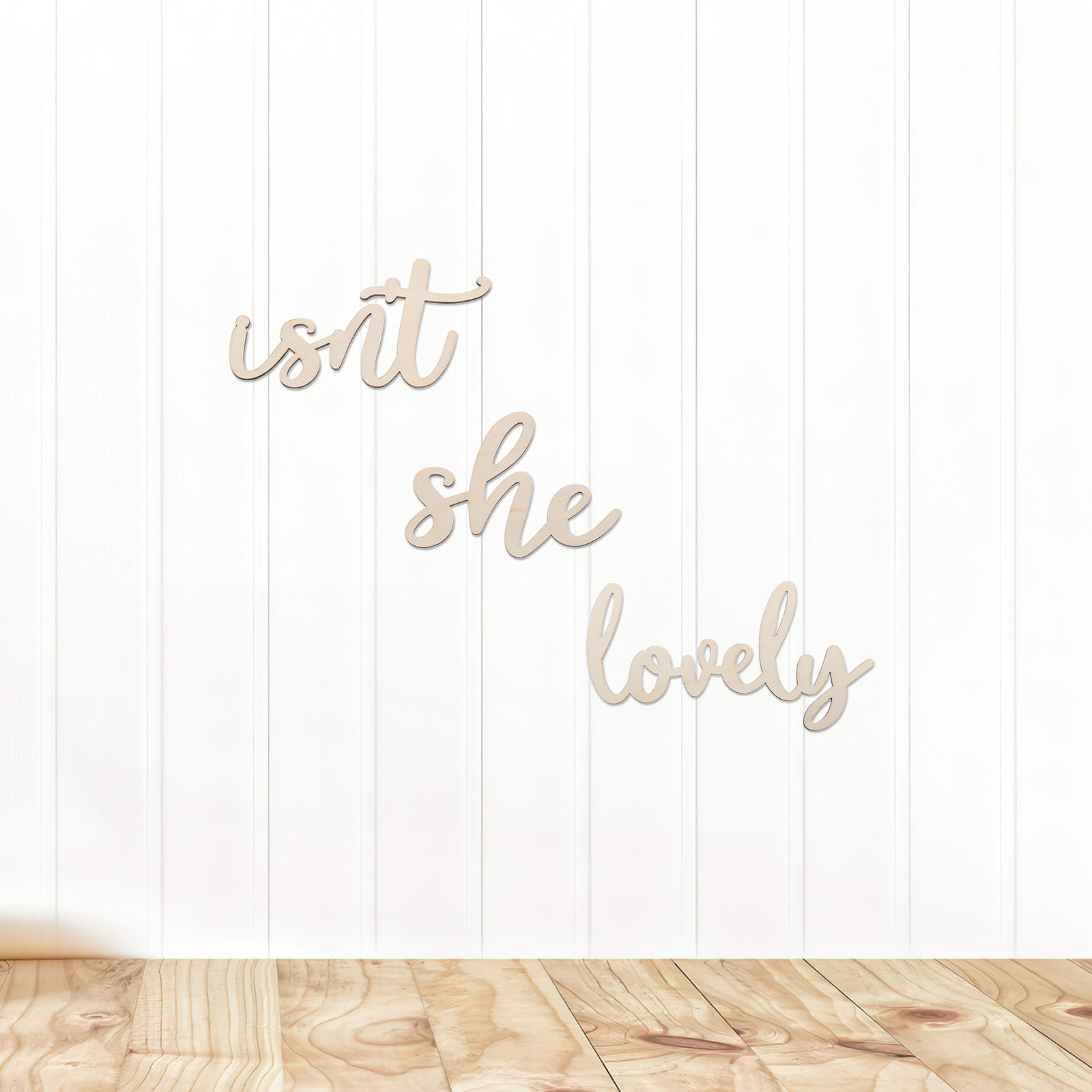 Isn't She Lovely Wooden Wall S - Baby Nursery Wall Stickers ulasan dan harga
