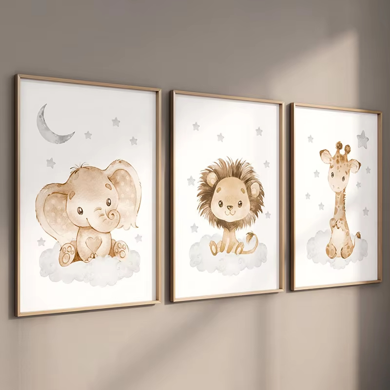 Elephant Giraffe Lion Custom B - Baby Nursery Elephant ulasan dan harga