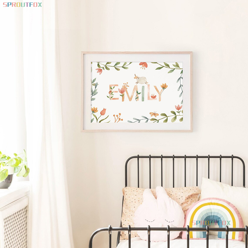 Nursery Canvas Painting Name C - Baby Nursery Elephant ulasan dan harga