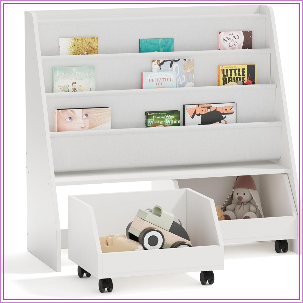 Kids Bookshelf with Two Movabl - Baby Nursery Books ulasan dan harga