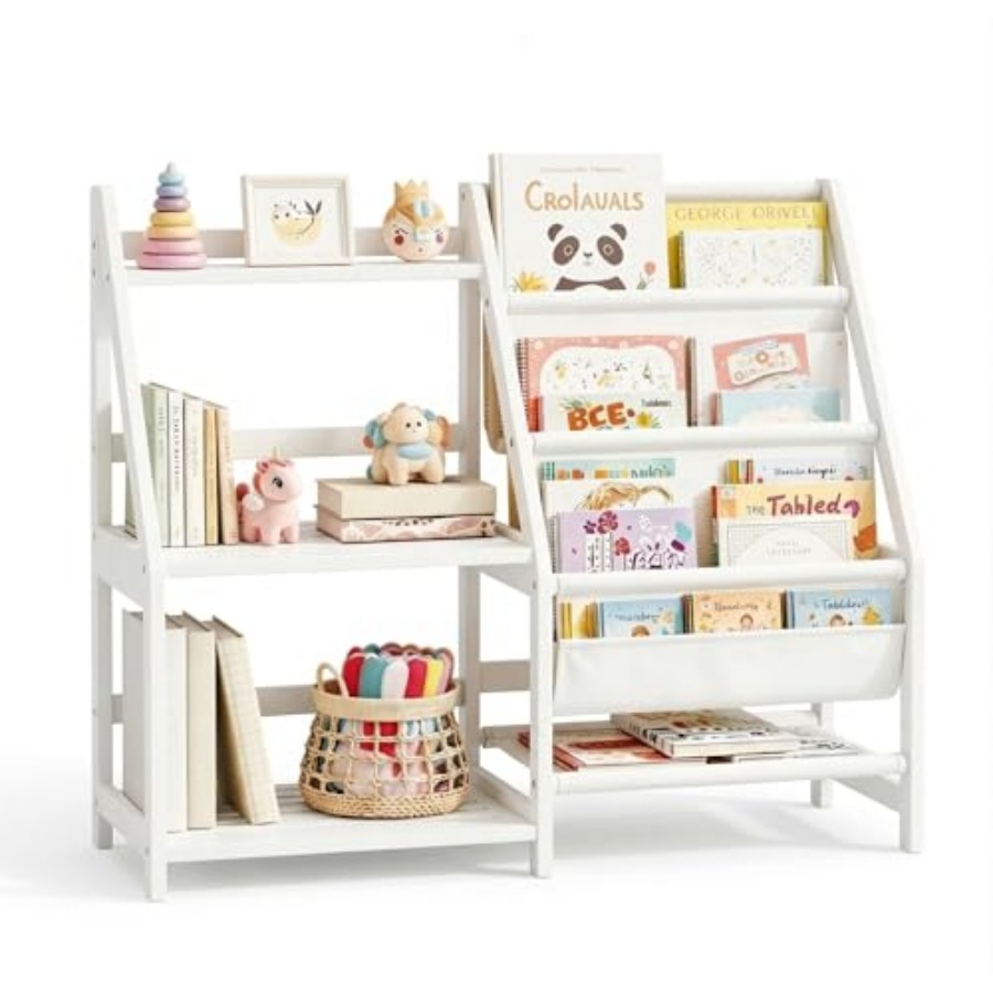 Bookshelf with Storage 3 Tier  - Baby Nursery Books ulasan dan harga