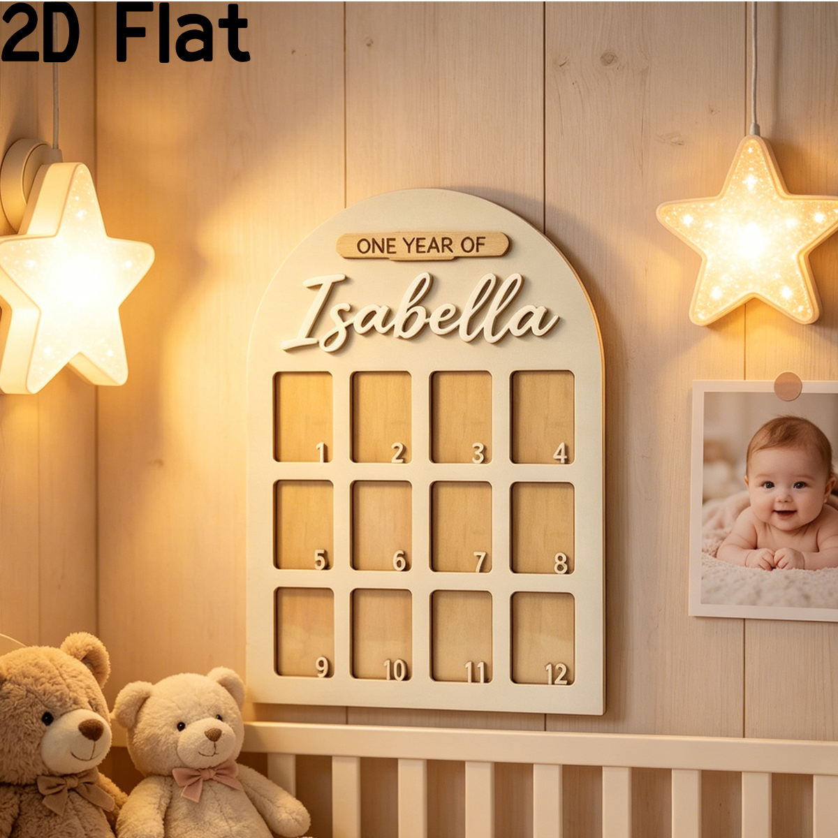 1Pc Custom Photo Record Board  - Baby Nursery Name ulasan dan harga