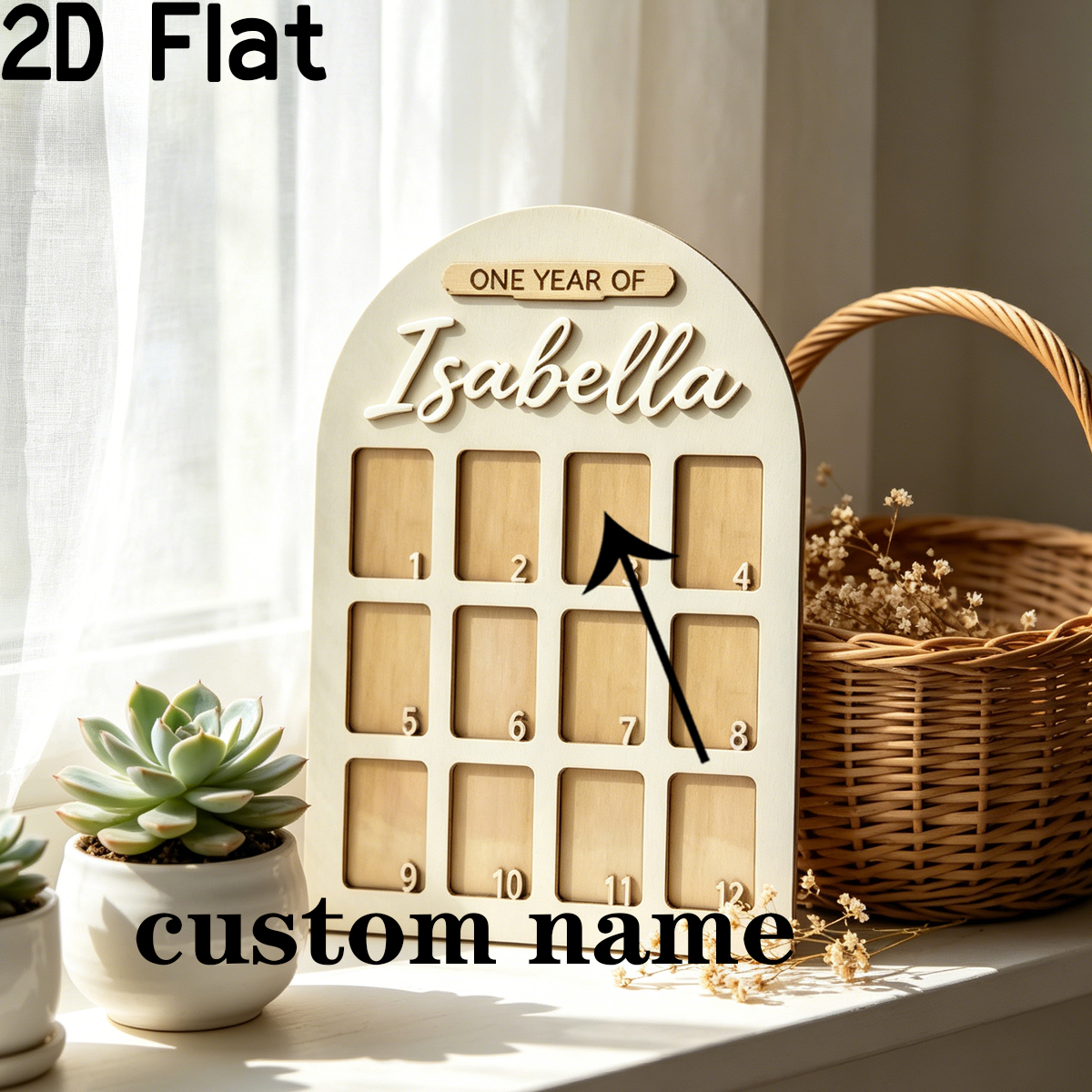 1Pc Custom Photo Record Board  - Baby Nursery Name ulasan dan harga