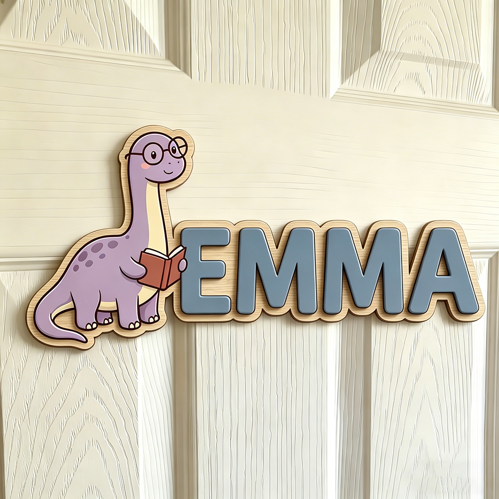Whimsical Nerdy Dinosaur Custo - Baby Nursery Name ulasan dan harga