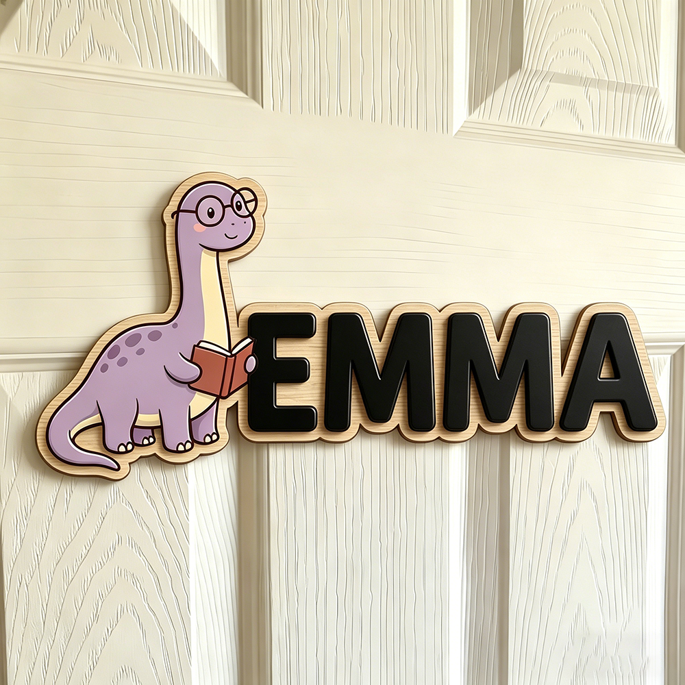 Whimsical Nerdy Dinosaur Custo - Baby Nursery Name ulasan dan harga