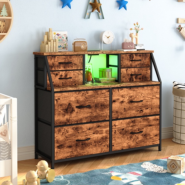 8-Drawer Wooden-Top Dresser wi - Drawer Dresser White ulasan dan harga