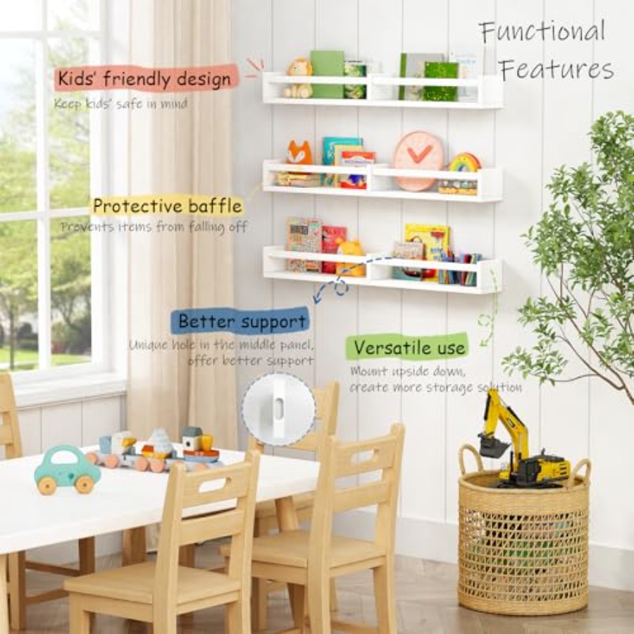 Large Nursery Book Shelves Wal - Baby Nursery Books ulasan dan harga