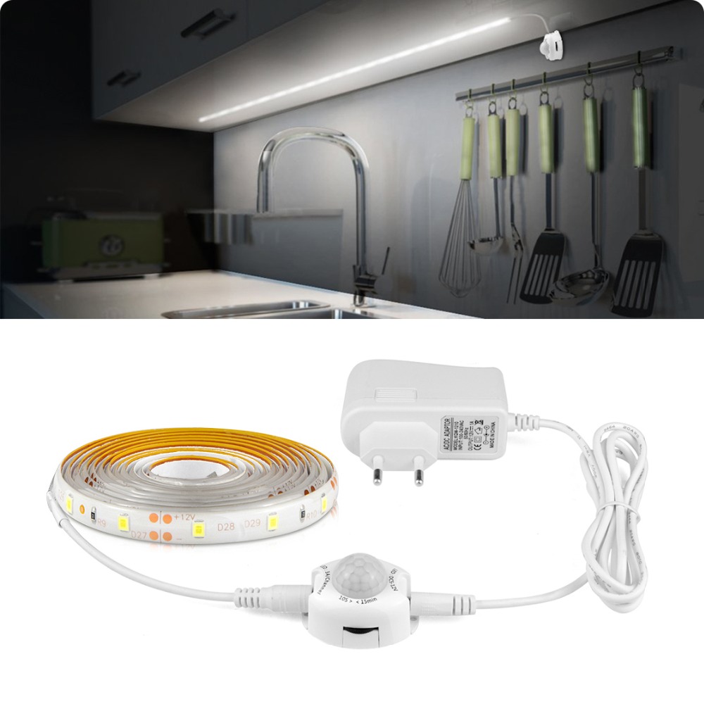 Wireless PIR Motion Sensor LED - Drawer Dresser White ulasan dan harga