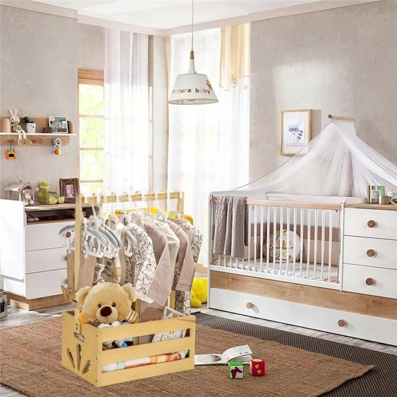 Wooden Baby Shower Gift Basket - Baby Nursery Handles ulasan dan harga