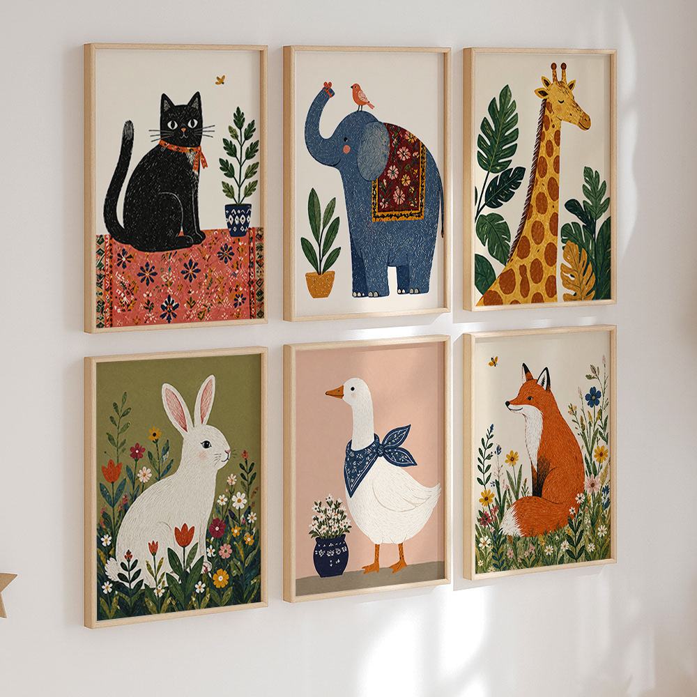 Boho Scandinavian Woodland Ani - Baby Nursery Elephant ulasan dan harga