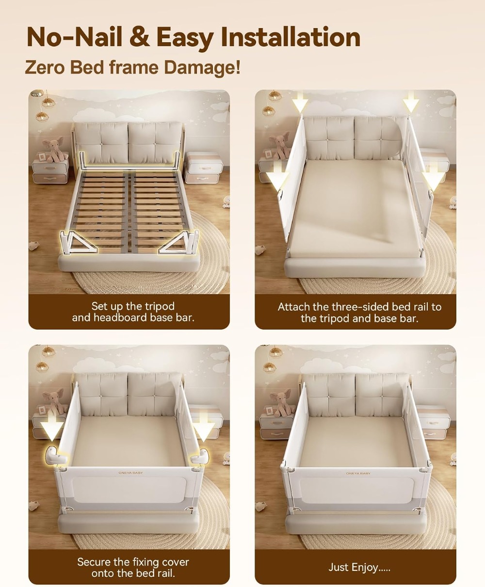 3-Piece Adjustable Bed Rails f - Bed Rail Toddler ulasan dan harga