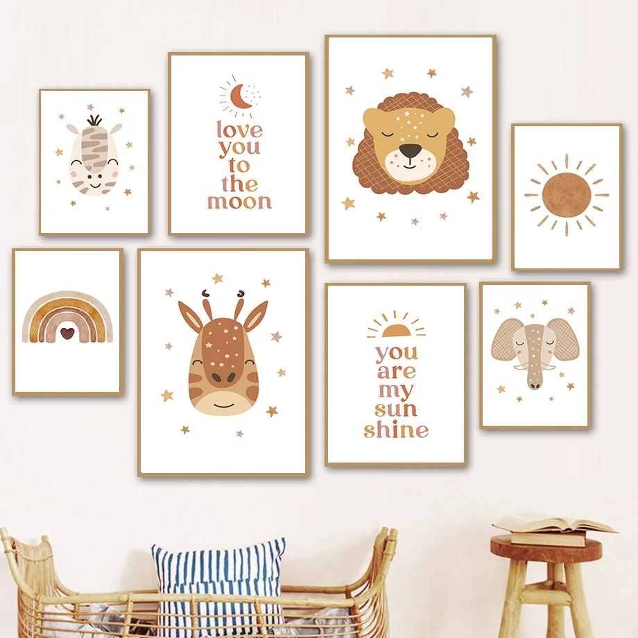 Boho Nursery Wall Art Neutral  - Baby Nursery Gender Neutral ulasan dan harga