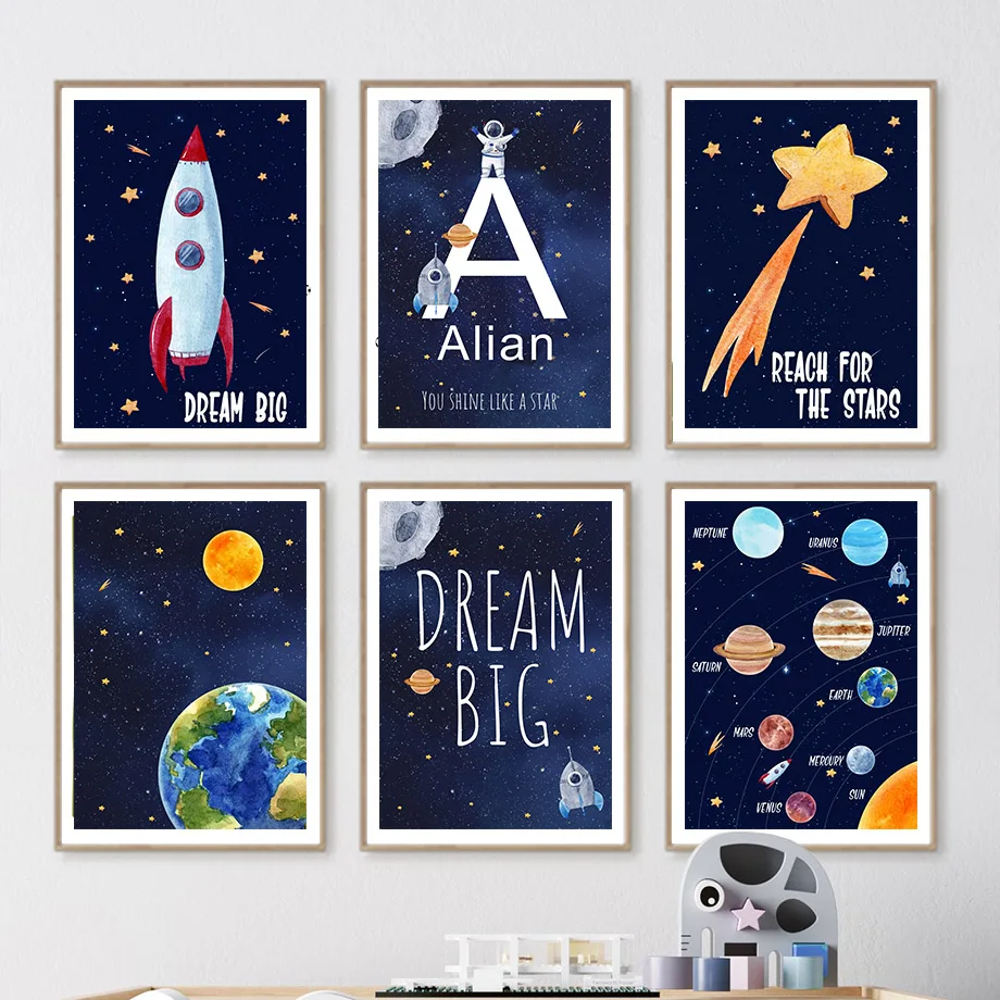 1pc Canvas painting  Custom Na - Baby Nursery Name ulasan dan harga