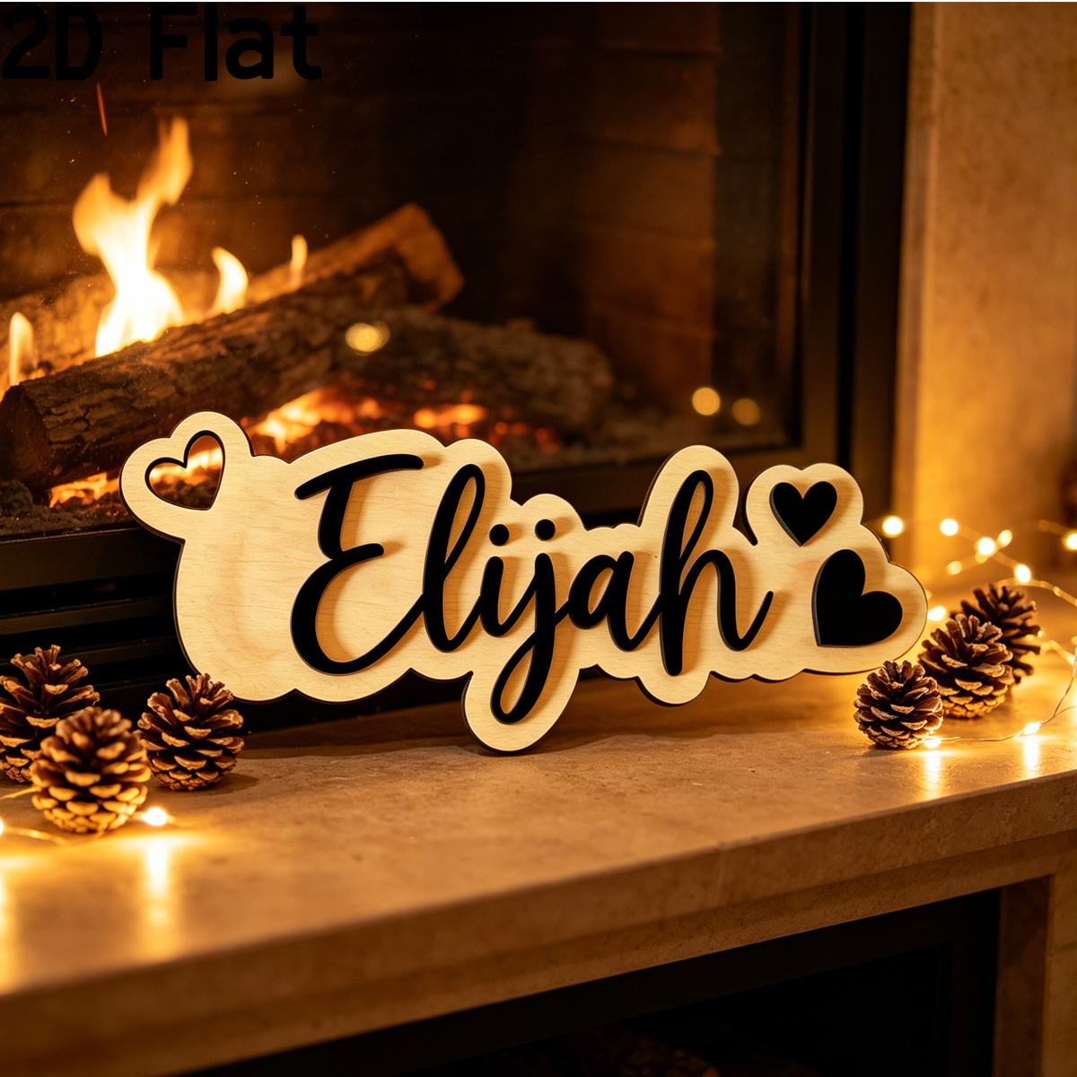 1Pc Custom Love Decor Wooden A - Baby Nursery Name ulasan dan harga