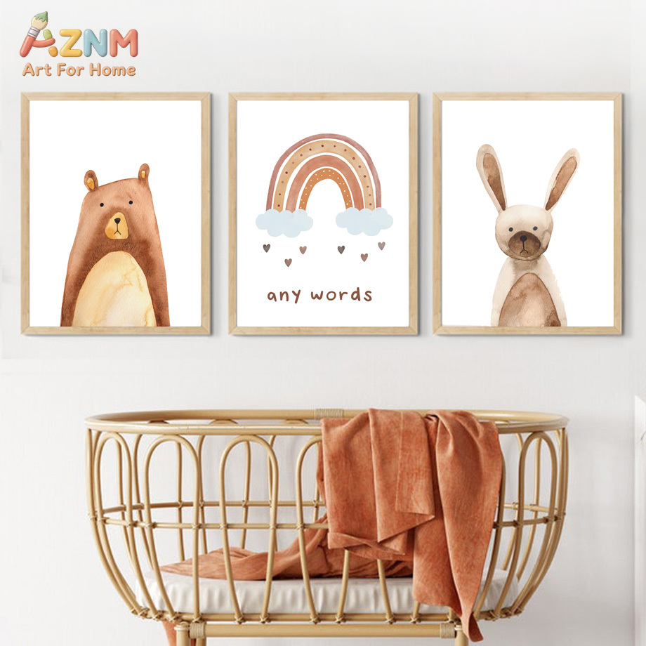 Boho Woodland Nursery Wall Art - Baby Nursery Gender Neutral ulasan dan harga