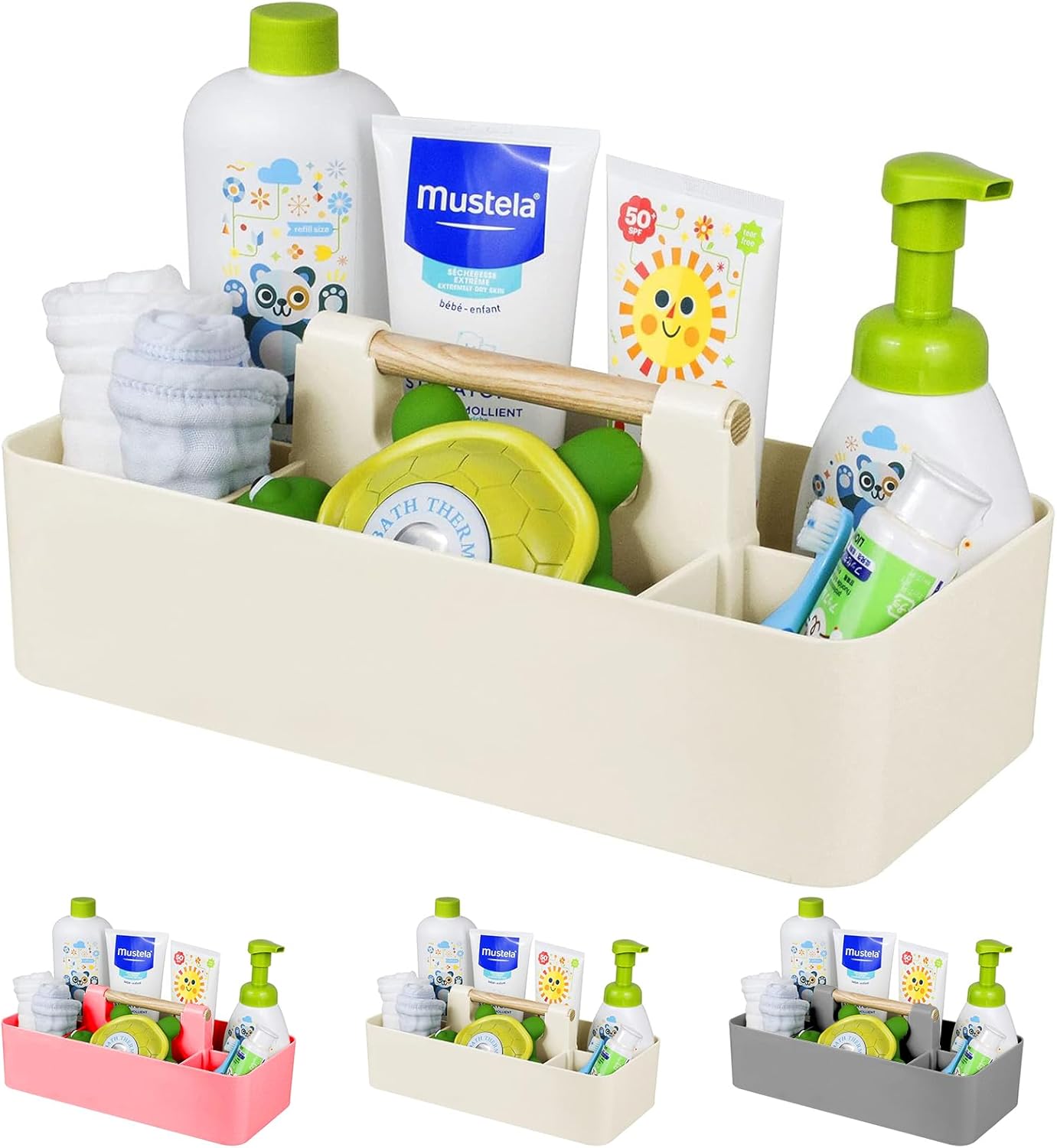Portable Baby Shower Caddy wit - Baby Nursery Handles ulasan dan harga
