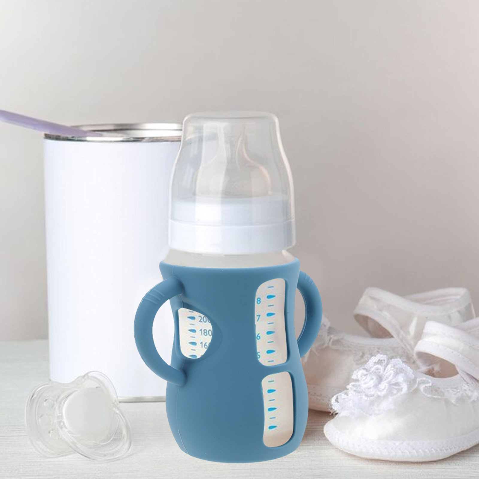 2Pcs Silicone Feeding Bottle S - Baby Nursery Handles ulasan dan harga