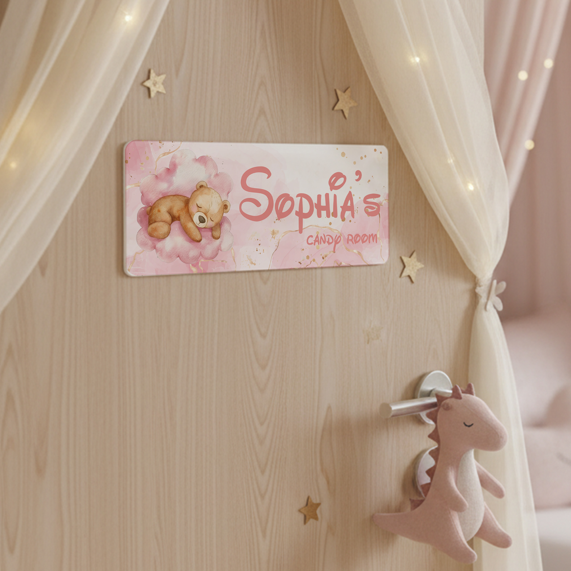 1pc Custom Bear Name/Text Acry - Baby Nursery Name ulasan dan harga