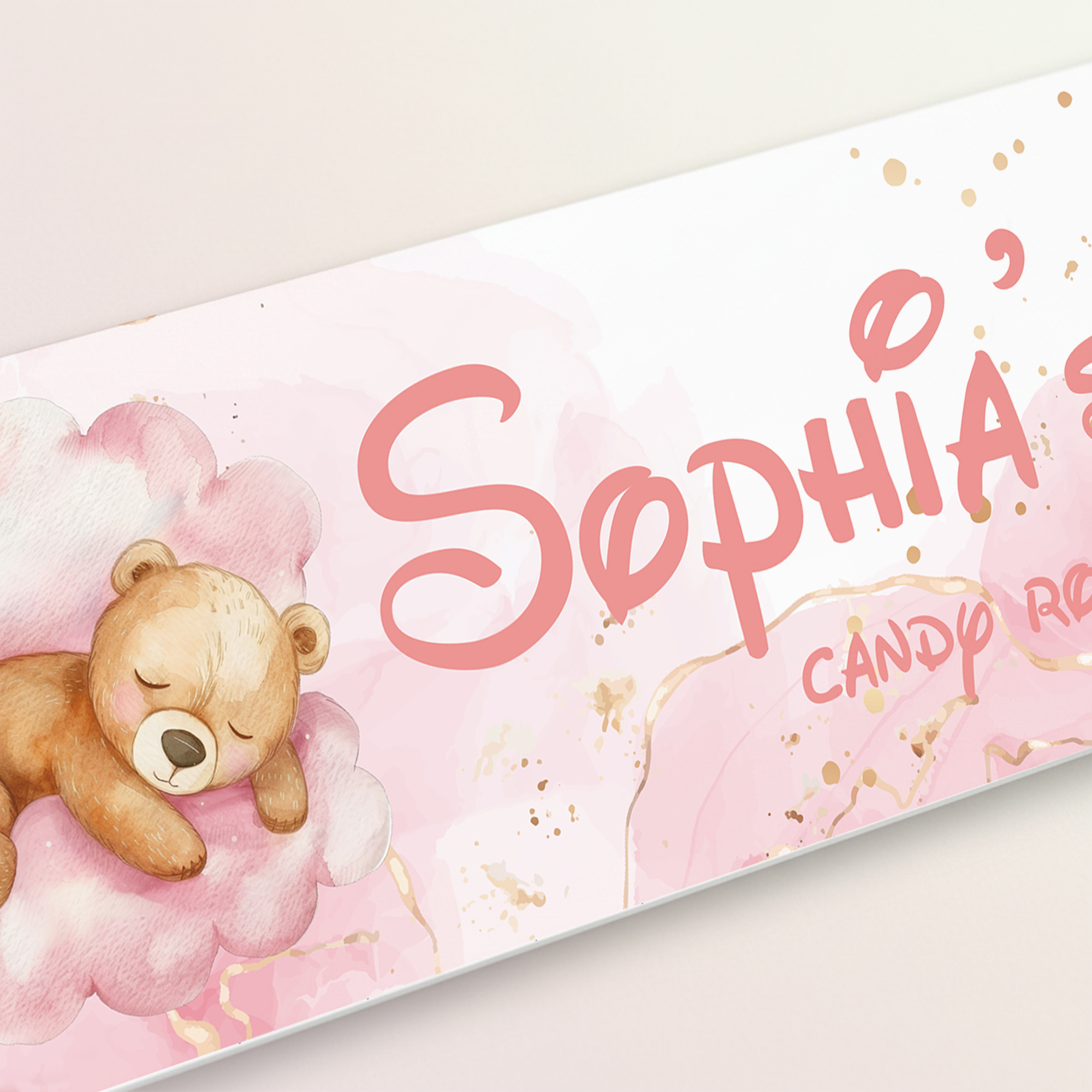 1pc Custom Bear Name/Text Acry - Baby Nursery Name ulasan dan harga