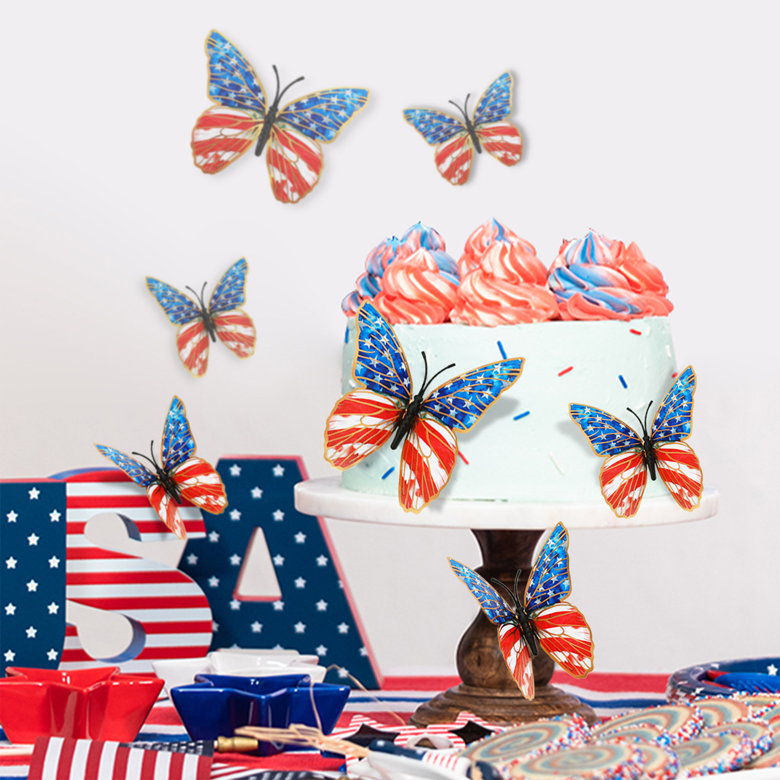 3d Butterfly Wall Stickers Ame - Baby Nursery Wall Stickers ulasan dan harga