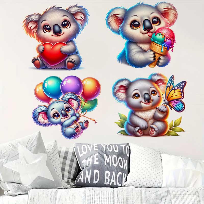 Cute Koala Wall Sticker Baby K - Baby Nursery Mural Wallpaper ulasan dan harga