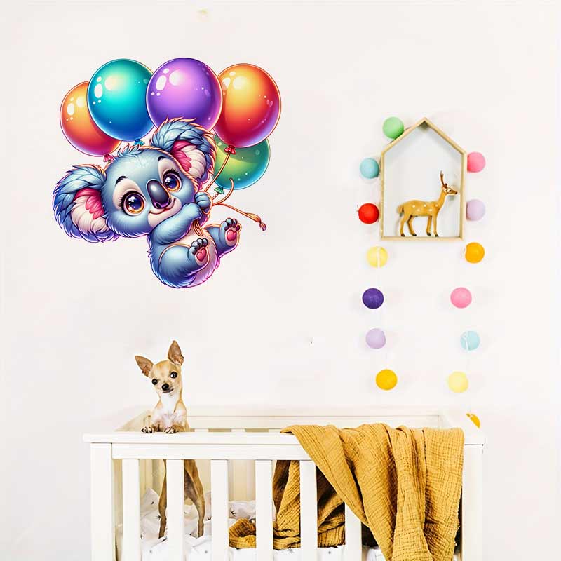 Cute Koala Wall Sticker Baby K - Baby Nursery Mural Wallpaper ulasan dan harga
