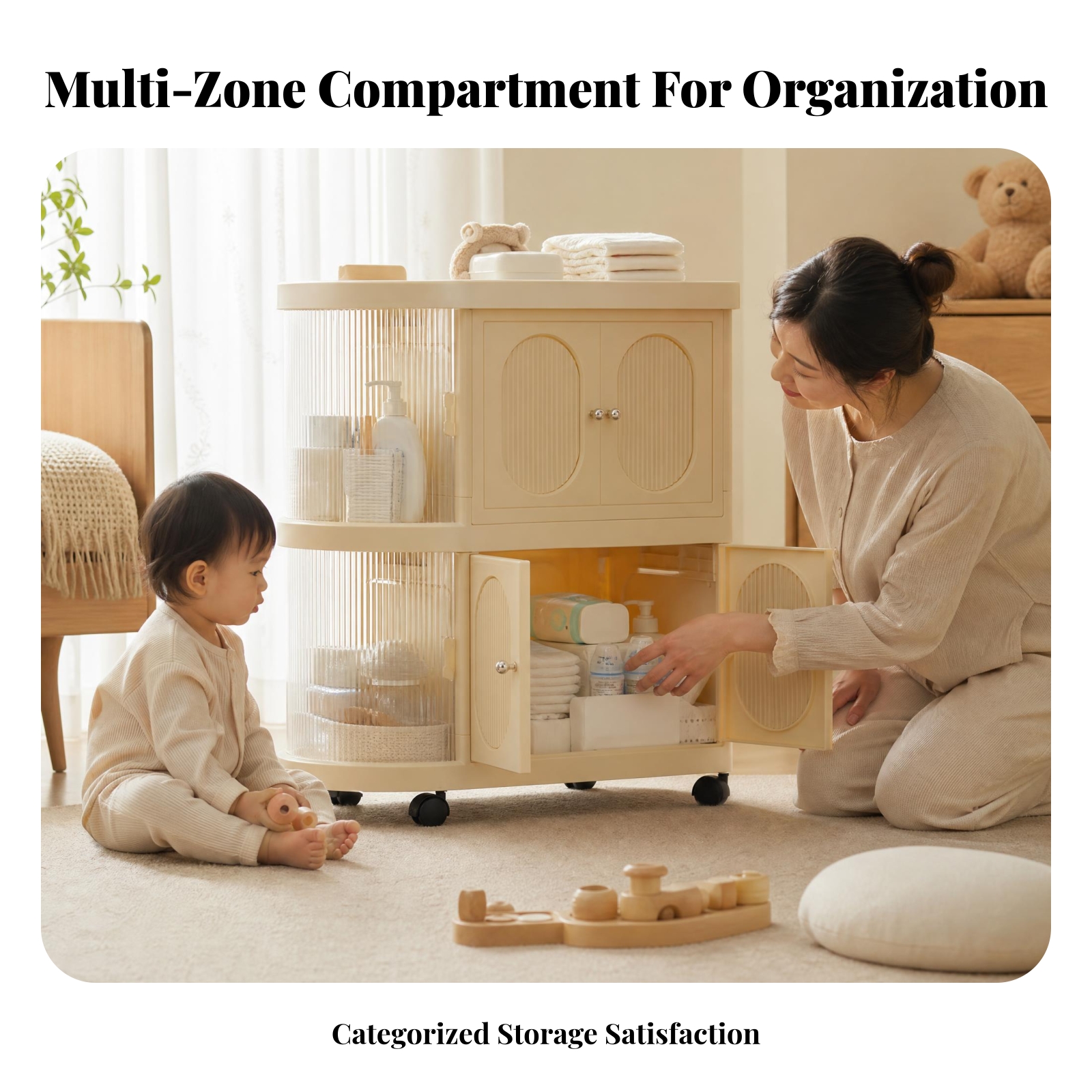 Two-Tier Nursery Cabinet Mobil - Baby Nursery Handles ulasan dan harga