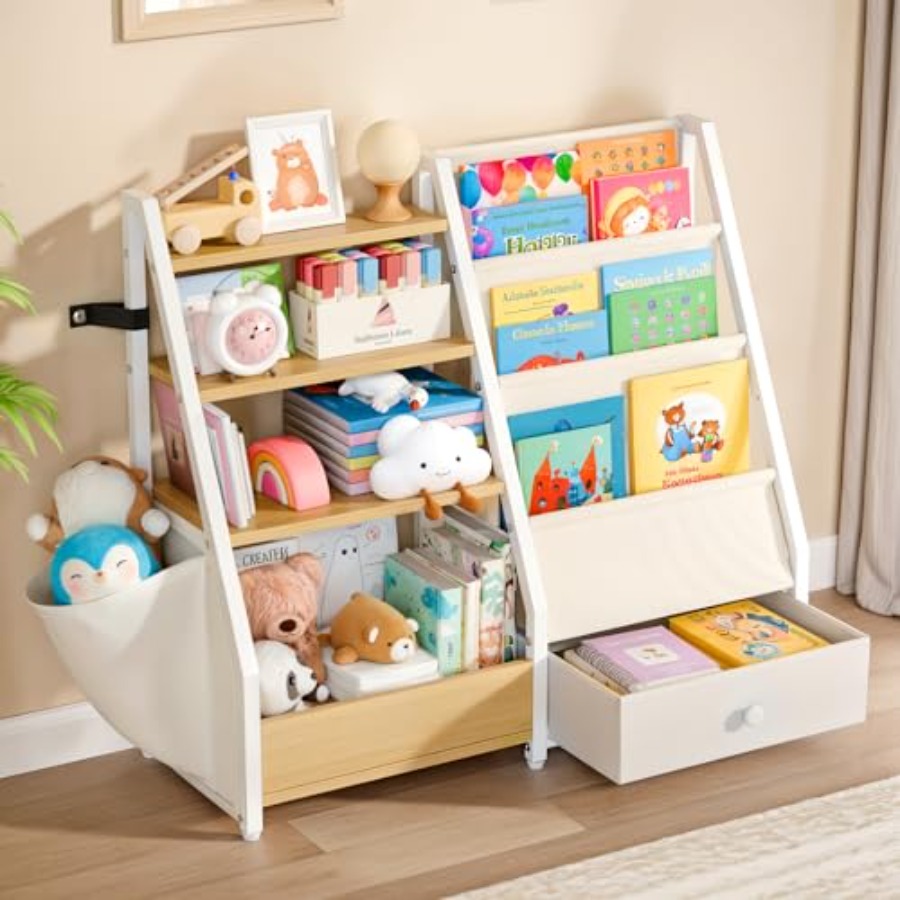 Bookshelf and Toy Storage - Bo - Baby Nursery Books ulasan dan harga