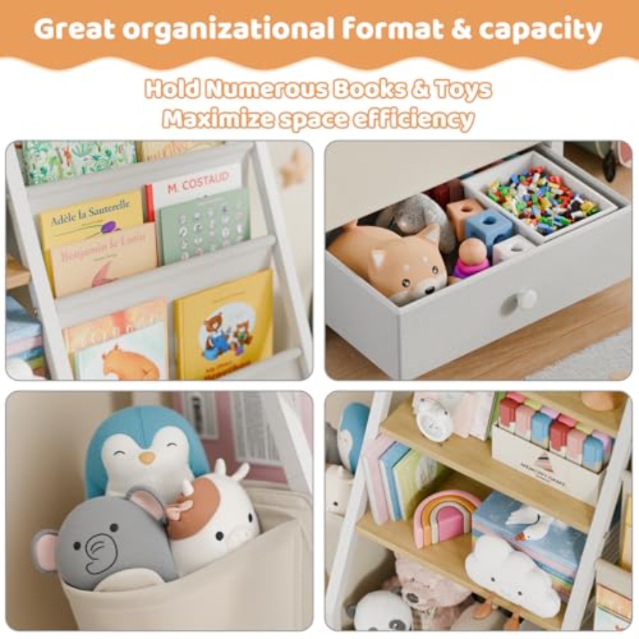 Bookshelf and Toy Storage - Bo - Baby Nursery Books ulasan dan harga